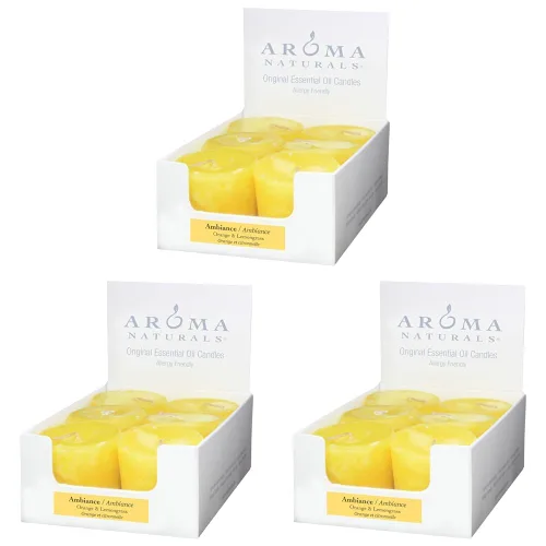 Vista 13 de Aroma Naturals Votive Candles Aceite esencial con abeto de enebro y albahaca, Evergreen Holiday, 6
