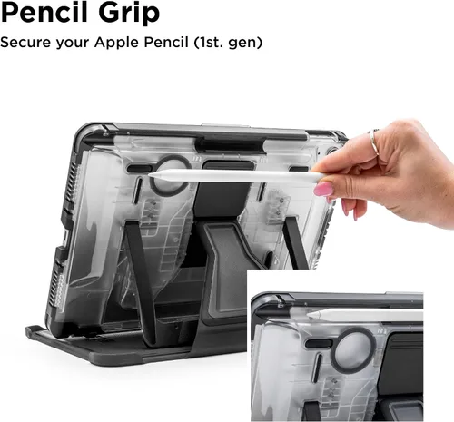 Vista 4 de Funda resistente para iPad Funda protectora militar para iPad de 10ª Funda resistente para iPad (A16) y iPad de 10ª generación con soporte
