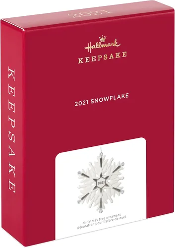 Vista 3 de Hallmark Keepsake Adorno de Navidad, año 2021, 2021 copo de nieve, porcelana