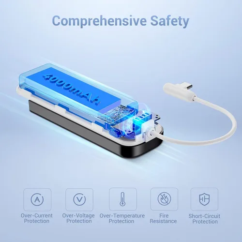 Vista 5 de SUPAVR Rechargeable Battery Pack for Oculus Quest 2 Accessories,4000mAh Power for VR,Compatible Elite Strap and Original Strap Lightweight
