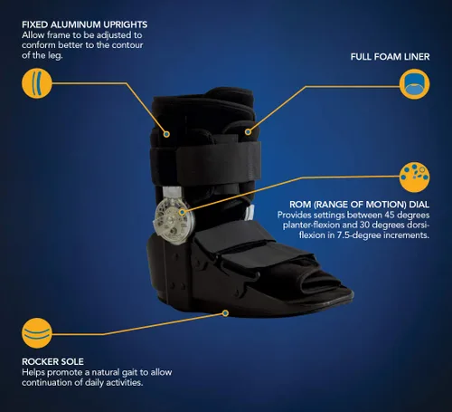 Vista 2 de United Ortho 12215 Range of Motion - Botines para caminar, talla M
