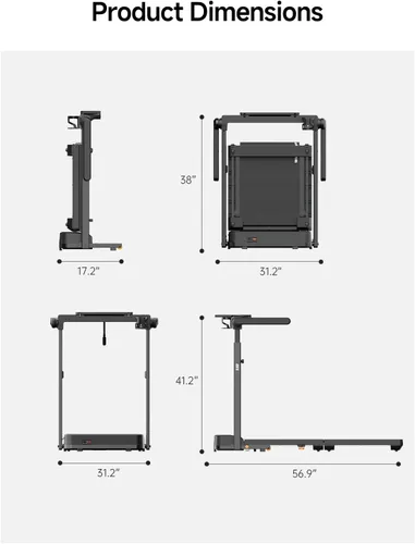 Vista 8 de WALKINGPAD Folding Treadmills for Home, Smart Vertical Fold, LED Display with Adjustable Height Handles