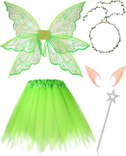 Vista 10 de Hicarer 5 Pcs Women Fairy Wing Costume for Halloween Party