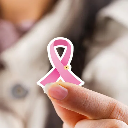 Vista 4 de 300 calcomanías de cinta rosa para concientización sobre el cáncer de mama, calcomanías de concientización sobre el cáncer de mama, casco