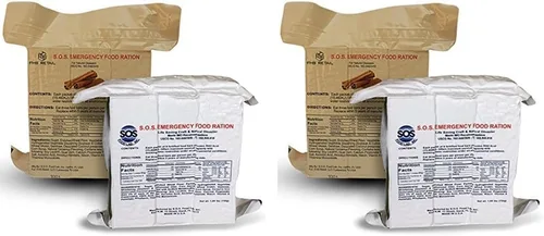 Vista 2 de S.O.S. Raciones de emergencia 3600 Barra de alimentos de calorías (Canela + coco, 2 unidades)