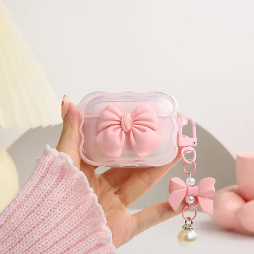 Vista 11 de Funda compatible con Apple AirPods Pro de 2 generación 2022, bonito diseño de ondas, a prueba de golpes, suave y transparente, protector AirPods