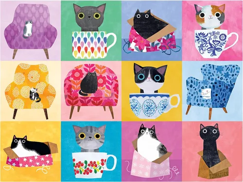 Vista 2 de RoseArt - Planet Cat - Cats at Home - Rompecabezas de 300 piezas para adultos