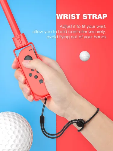 Vista 4 de MoKo Juego de palos de golf con interruptorinterruptor modelo OLED (2021) Mario Golf Super Rush Golf HandGrips Kit de accesorios de juego