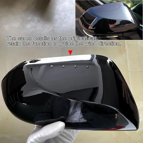 Vista 3 de CKE para Toyota Camry 2018-2026 Cubierta de espejo retrovisor exterior Negro brillante-A