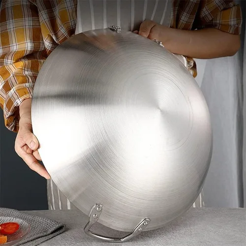 Vista 6 de 1 unids Olla de cocina duradera de acero inoxidable Wok Sartén para uso doméstico