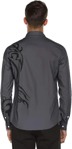 Vista 4 de Coofandy Hombres Vestido de impresión botón Down Camisa