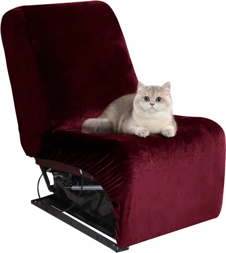 Vista 34 de MINGPINHUIUS Funda elástica de terciopelo para sofá reclinable en la esquina, funda curvada para sofá modular, funda elástica suave para sofá Marrón