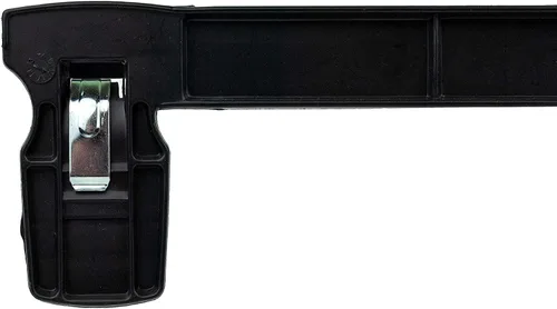 Vista 3 de HangOn Perchas para pantalones de plástico reciclado con clips acanalados, color negro, 14 pulgadas, paquete de 10