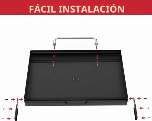Vista 8 de [Usado] Tapa con bisagras mejorada para parrilla Blackstone de 28 pulgadas con 2