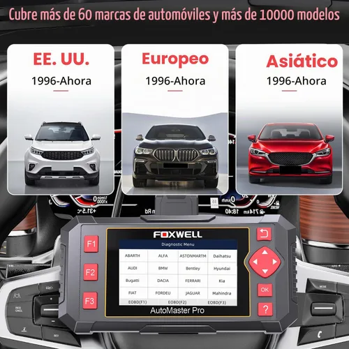 Vista 8 de FOXWELL Herramienta de diagnóstico del escáner OBD2 NT604, ABS/SRS