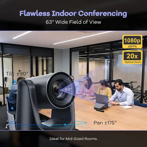 Vista 6 de TONGVEO Cámara PTZ Zoom Óptico 20X HDMI IP Transmisión en Vivo SDI USB3.0 1080P 60fps PoE Compatible con Servicios Religiosos Adoración Educación