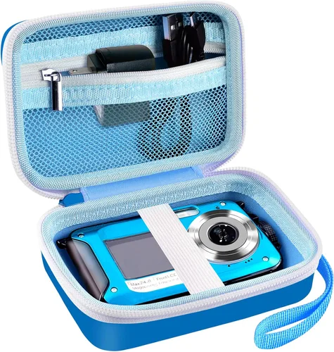 Vista 4 de GWCASE Funda rígida para cámara subacuática YISENCE 4K, color verde