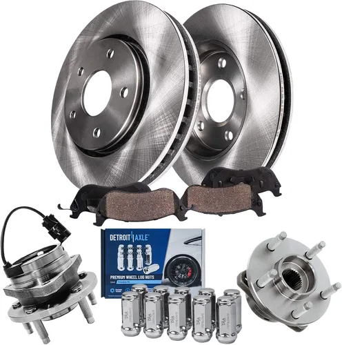Vista 10 de Detroit Axle - Kit de frenos para Nissan Rogue 2014-2019, 2015 2016 2017 2018 Rotores de freno de disco de cerámica Reemplazo de pastillas de freno