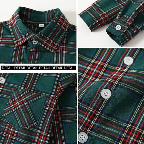 Vista 5 de Conjunto de trajes de caballero de manga larga a cuadros para niños