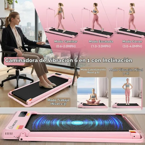 Vista 4 de Almohadilla pequeña con cinta de correr plegable inclinada para oficina