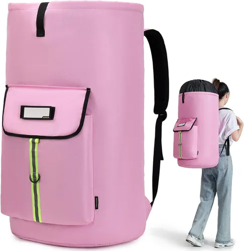 Vista 13 de mochila de lavandería, bolsas de lavandería extra grandes y resistentes, mochila de lavandería para estudiantes universitarios, cierre de cordón