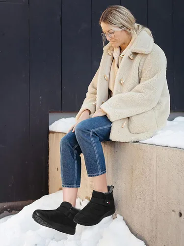 Vista 7 de SHIBEVER Botas de invierno para mujer botas de nieve impermeables para mujer, botines cómodos y resistentes a la moda
