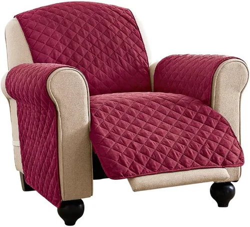 Vista 17 de Collections Etc - Funda protectora reversible, resistente a derrames y acolchada para muebles con lazos - Cubre el fondo del asiento, el respaldo