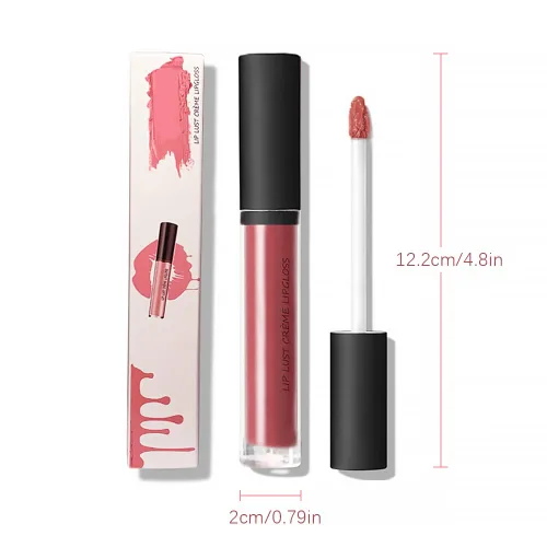 Vista 4 de Fauppt Labiales de 12 colores crema para labios, ligeros, mejorados, impermeables, de larga duración, hidratantes, antiadherentes, para mujeres, 001