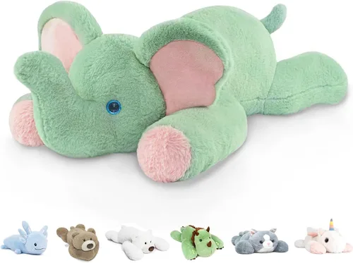 Vista 19 de Niuniu Daddy Oso de peluche con peso de 24" 5 libras, animales de peluche para adultos y niños, juguete de peluche de oso grande, bonita almohada
