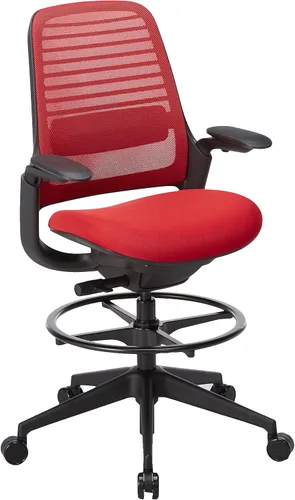Vista 10 de Steelcase Silla taburete Serie 1, marco de grafito con tela microknit 3D (Blue Jay)