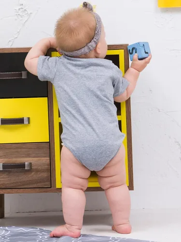 Vista 3 de UNIFACO Enterizo unisex de manga corta y larga para bebé, de 0 a 18 meses