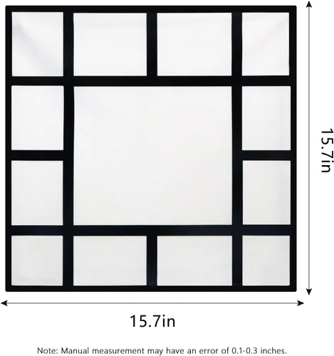Vista 2 de 4 piezas de fundas de almohada de celosía en blanco para sublimación, fundas de cojín, fundas de almohada de 13 paneles para impresión