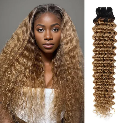 Vista 7 de Manojos de cabello humano ondulado profundo de 12, 14, 16 pulgadas, paquetes de ondas de agua, 100% sin procesar, 10A, cabello humano virgen