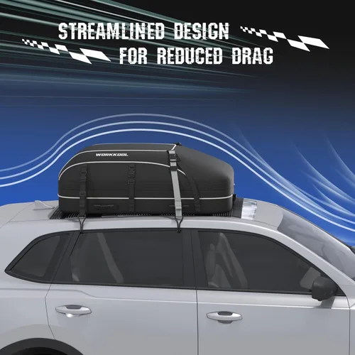 Vista 3 de Portaequipajes para techo de vehículo, portaequipajes de cubierta suave, bolsa de techo impermeable para coche resistente sin estante