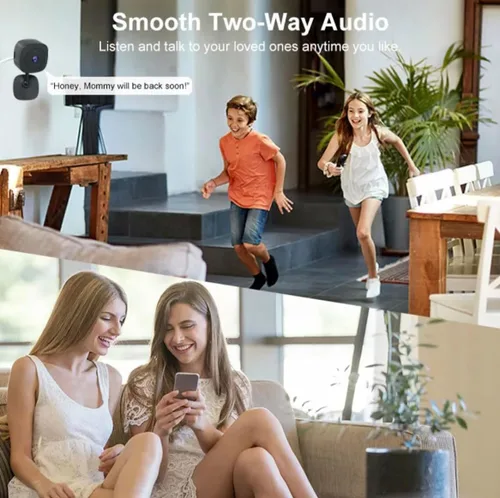 Vista 4 de VicoHome CK1 - Cámara de seguridad para interiores, monitor WiFi de 2K para mascotas y bebés con detección de movimiento AI, audio bidireccional