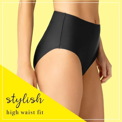 Vista 3 de Catalina - Bikini de cintura alta, parte inferior de bikini, traje de baño para mujer
