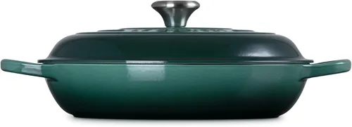 Vista 4 de Le Creuset Signature - Sartén de hierro fundido esmaltada con mango de hierro, 3,5 qt., alcachofa