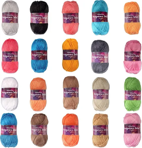 Vista 12 de JubileeYarn Amigurumi Select - Hilo de acrílico para bebé - Surtido de inspiración 83-4 madejas