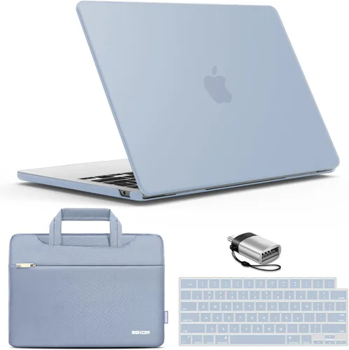 Vista 21 de IBENZER Compatible con MacBook Air de 13 pulgadas 2026 2025 2024 2023 2022 M4 A3240 M3 A3113 M2 A2681, carcasa rígida, funda y cubierta de teclado