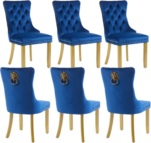 Vista 87 de Juego de 2 sillas de comedor de terciopelo beige, modernas sillas de cocina tapizadas