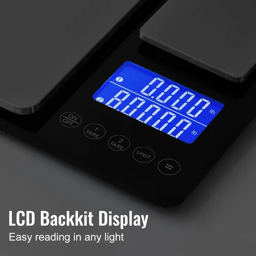 Vista 5 de KitchenTour - Báscula digital de alimentos para cocina, 0.001 oz/33 libras, doble plataforma, báscula de cocina inteligente de precisión