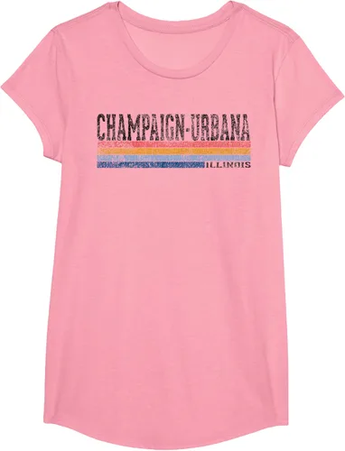 Vista 85 de clásico 1980s estilo champaign-urbana Illinois T Shirt, hombre 2XL, Blanco