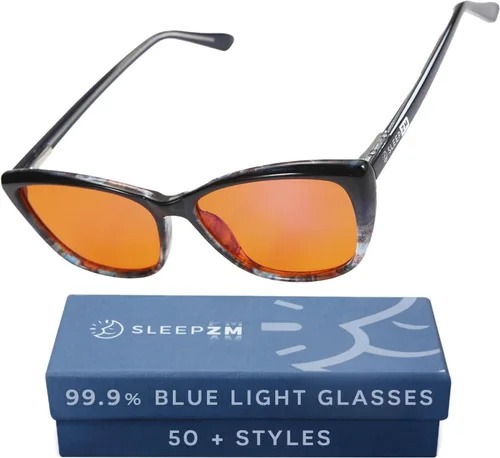 Vista 10 de Sleep ZM Blue Light Blocking & Light Sensitivity Glasses - 8 Lens Types for Comfort, Relaxation, Sleep & Relief - 50+ Styles