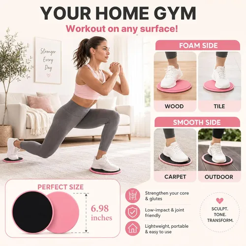 Vista 8 de Kit de pilates para entrenamientos en casa - Juego de equipo de pilates de Conjunto de Pilates Rosa