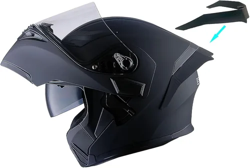 Vista 20 de 1Storm Casco modular de cara completa para motocicleta con doble visera abatible y protector solar: HB89 Flecha Azul