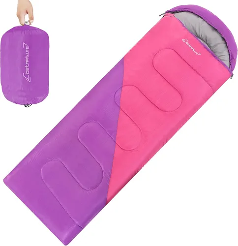 Vista 11 de Clostnature - Saco de dormir para adultos y niños - Saco de dormir ligero para camping para niñas, niños, jóvenes, saco de dormir ultraligero
