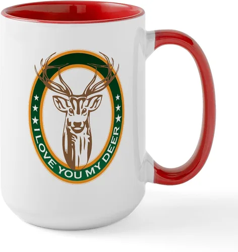 Vista 18 de CafePress Deer Season Closed Large Mug 15 oz (444 ml) Ceramic Coffee Mug