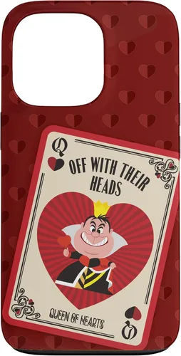 Vista 10 de Disney Carcasa para iPhone 17, diseño de villanos, la reina de corazones con sus cabezas, color rojo