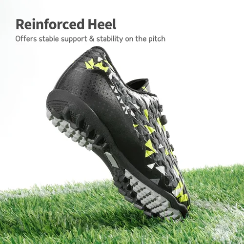 Vista 4 de DREAM PAIRS Zapatos de fútbol de interior para niños y niñas con cordones (bebéniño pequeñoniño grande)
