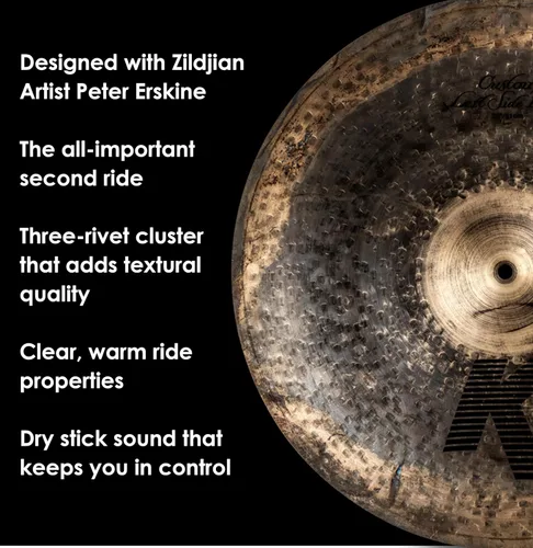 Vista 5 de Zildjian K - Platillo de paseo lateral izquierdo personalizado, 20 pulgadas